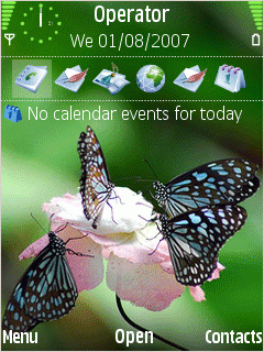 Butterfly Theme Includes Free Digital Clock Screensaver