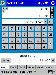 Pocket FtCalc (for devices with .NET compact framework already installed)