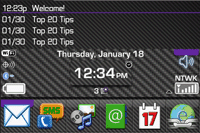 Carbon Fiber II (Purple Accents) Today+ 9000/Bold Theme