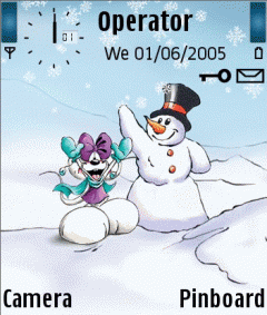 Snowman for christmas,theme for s60 3rd 3250/5500/n71/n75/n80/n93...