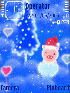 Little Pig's christmas wishing,theme ui for nokia 3250/3250/5500/n71/80/91