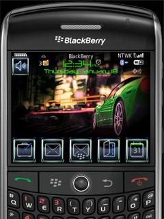 Animated City At Night Theme for BlackBerry 8200