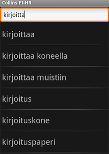 Collins Mini Gem Finnish-Croatian & Croatian-Finnish Dictionary (Android)