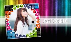 Colorful Photo Frame Collage