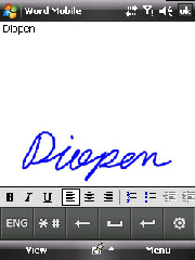 DioPen Cursive 1.0 ( 6 Multilanguage Pack ) for Windows Mobile