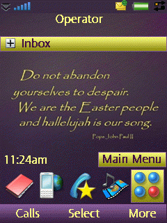 Royal easter reminding, theme ui for UIQ 3rd