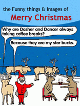 Funny christmas things and images in an album