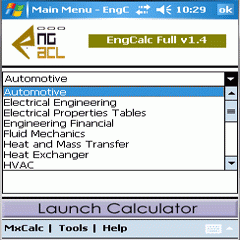 EngCalc (Electrical) - Windows Mobile Calculator Software