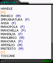 Handle Dictionary English-Italian