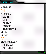 Handle Dictionary English-Dutch