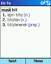 English - Turkish & Turkish - English  dictionary for Windows Smartphone