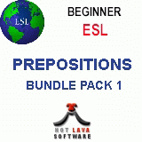 ESL Beginners Series: Prepositions Bundle Pack 1 (PPC)