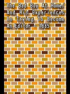 The Bad Boy At Home/And His Experiences In Trying To Become An Editor - 1885 (ebook)