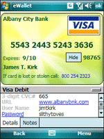eWallet for Windows Mobile touchscreen - Top Award-winning Mobile Wallet