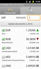 Exchange rate. All currency