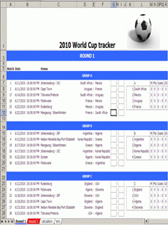 2010 FIFA World Cup South Africa Score Tracking Rev.2