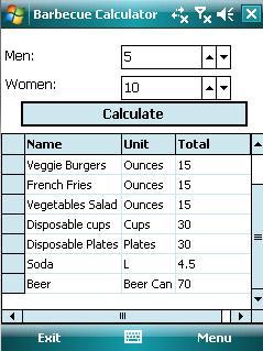 Barbecue Calculator