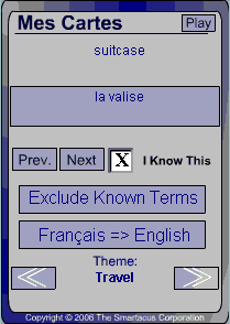 Mes Cartes French Vocabulary Study Tool