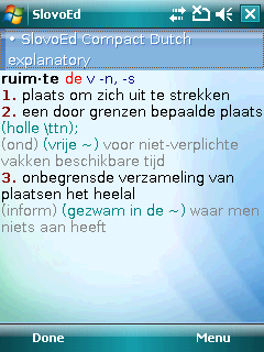 SlovoEd Compact Dutch explanatory dictionary for Windows Mobile