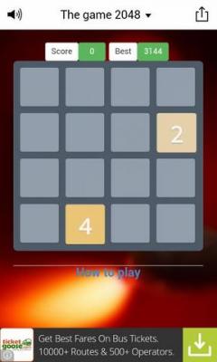 Grid Numbers Puzzle 2048