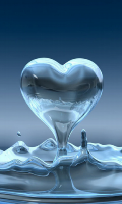 Heart 3D at rain Live Wallpaper