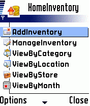 Home Inventory for Symbian