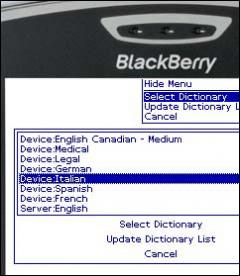 Italian General Dictionary for eSpell (BlackBerry)