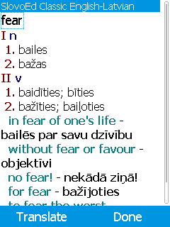 SlovoEd Classic English-Latvian dictionary for mobiles