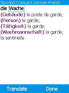 SlovoEd Compact French-German & German-French dictionary for mobiles