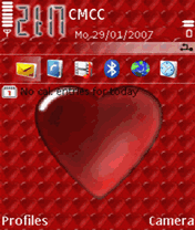Red heart-Valentine day,theme ui for nokia s60 3rd phones