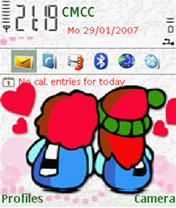 Loving couple-Valentine day,theme ui for nokia s60 3rd phones
