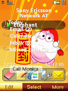 Frog Leon christmas is coming theme for SE M600/608/W950/958/P990