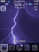 Blackberry Flip ZEN Theme: Lightning Animated