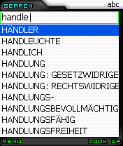 Handle Dictionary GERMAN-FRENCH