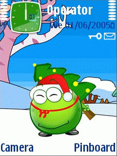 Frog Leon christmas is coming theme for nokia e60/61/62/70/n75/n95