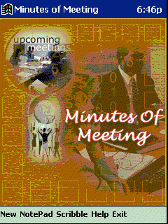 Minutes of Meeting for Pocket PC