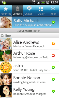 Nimbuzz Messenger: Chat and Calls