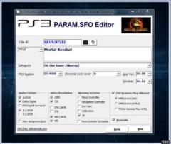 PS3Tools aldotools PARAM.SFO Editor 2.3 -