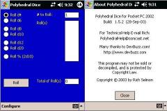 Polyhedral Dice for Pocket PC 2002