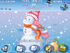 8100 Blackberry ZEN Theme: Pleasant Snowman Animated