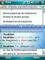Talking PONS Advanced dictionary Spanish for Windows Mobile