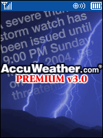 AccuWeather.com Premium v3.0, BlackBerry 8700 Series (3-months)