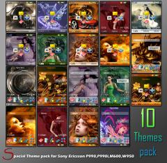 Special themes pack of 10 themes for P990,P990i,M600,W950