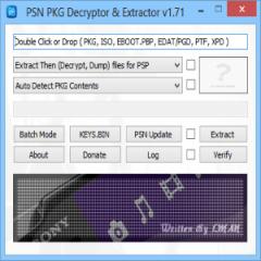 PSN PKG Decryptor & Extractor Bumped to 1.74a: Better EBOOT and PKG Generation