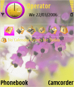 Spring purple flower, theme ui for s60 3rd phones
