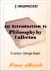 An Introduction to Philosophy for MobiPocket Reader