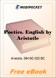 Aristotle on the art of poetry for MobiPocket Reader