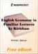 English Grammar in Familiar Lectures for MobiPocket Reader