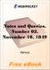 Notes and Queries, Number 02, November 10, 1849 for MobiPocket Reader