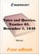 Notes and Queries, Number 05, December 1, 1849 for MobiPocket Reader